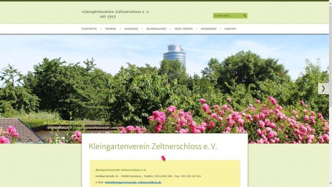 frankencom Webdesign Kleingartenverein Zeltnerschloss Nürnberg