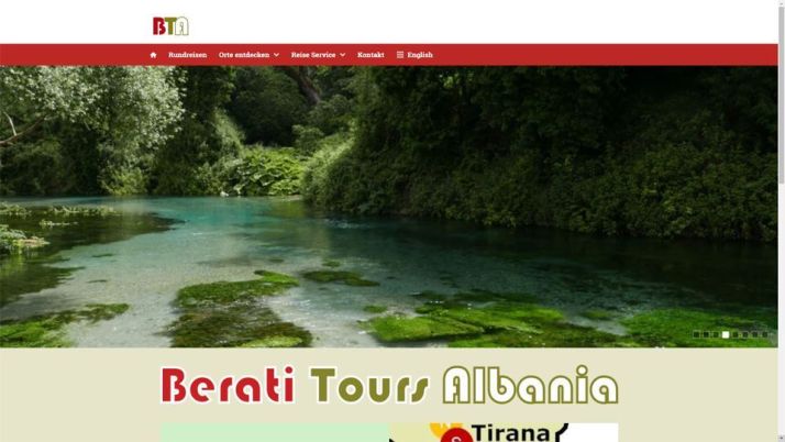 frankencom Webdesign Berati Tours Reisen nach Albanien