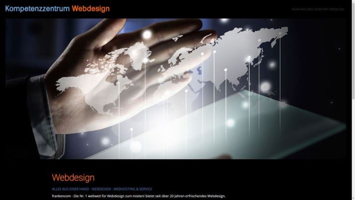 frankencom Webdesign Landing Page